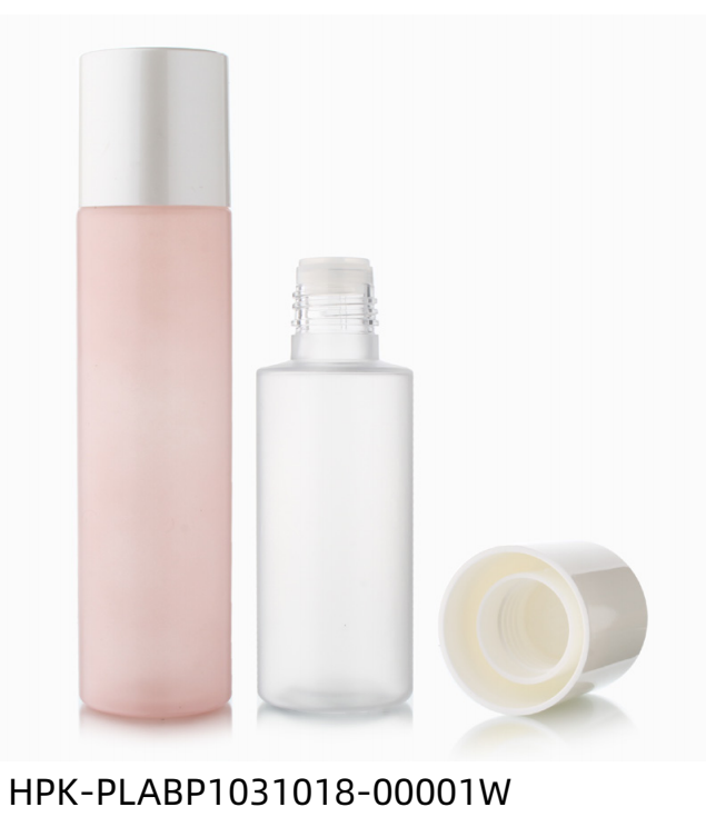 Frosted Pink/Transparent Plastic Lotion Bottle with An Inner Plug